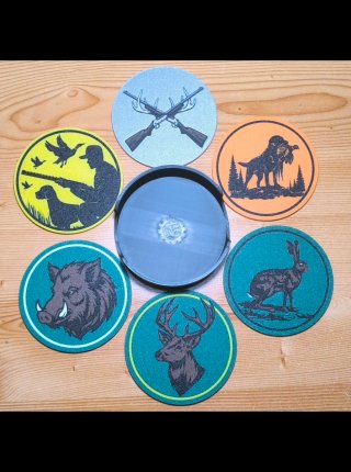 Juego de posavasos de caza