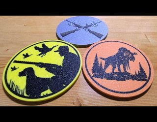 Juego de posavasos de caza