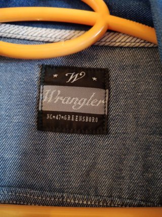 Tejana Wrangler azul como nueva unisex