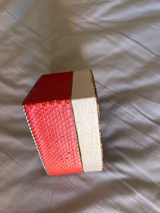 Portagioie vintage cuore pelle rettile