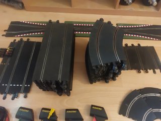 Lote Scalextric: Pistas, Mandos y Enchufe