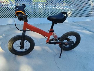 Bici sin pedales 12" naranja