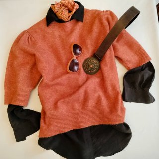 Camisa Zara Seda Marrón Talla XS