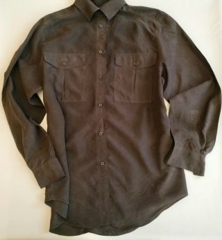 Camisa Zara Seda Marrón Talla XS