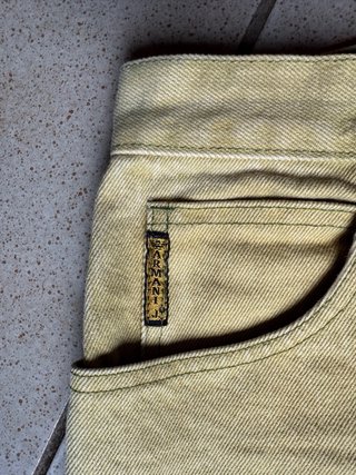 Vintage 90s Armani Jeans yellow size S mom fit