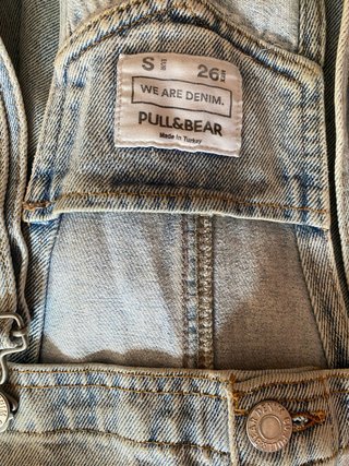 Peto vaquero Pull&Bear azul claro talla S