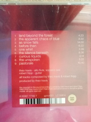 Travis & Fripp - Thread CD