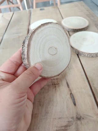Set 4 posavasos madera rústica