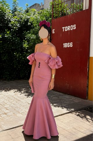 Vestido Flamenca Gitana Rosa SIBILINA