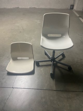 Silla de estudio blanca + asiento extra regulable