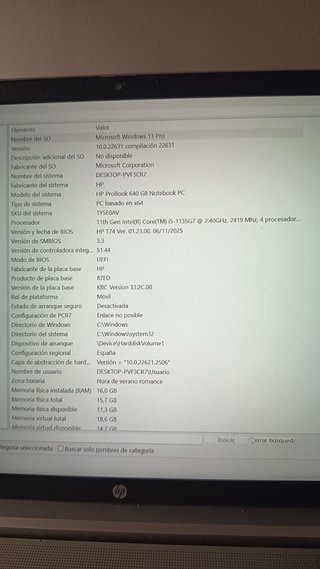 Portátil HP 14" i5-1145G7 16GB 1TB
