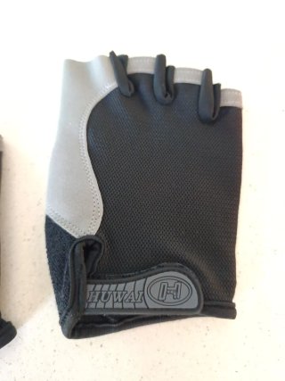 Guantes Fitness Ciclismo HUWAI Negro Gris