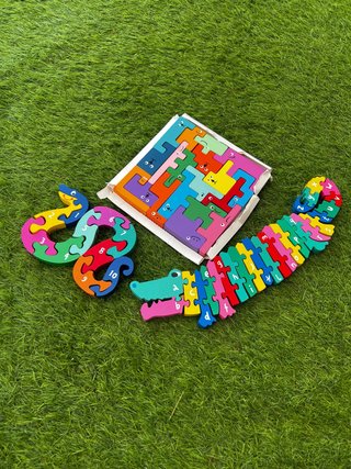 3 Puzzles de Madera Animales