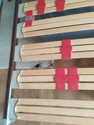 Somier de láminas de madera y plástico