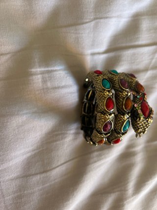 Bracciale Serpente Elastico Vintage Gemme