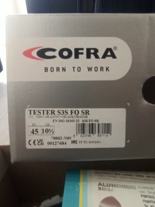 Zapatos de seguridad Cofra Tester S3S 45