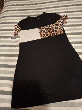 Abito SHEIN fantasia leopardata taglia L