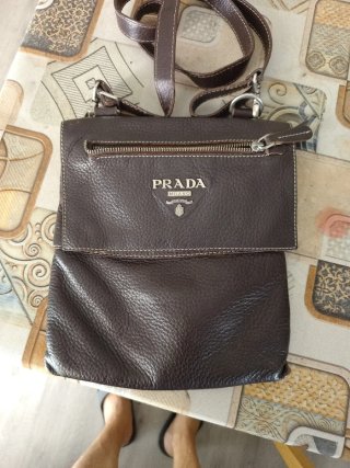 Bandolera Prada Piel Marrón