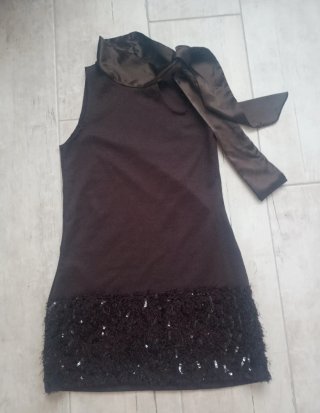 Vestido marrón chocolate