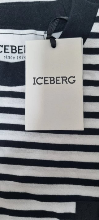 T-shirt Iceberg donna righe bianche e nere