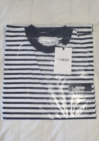 T-shirt Iceberg donna righe bianche e nere