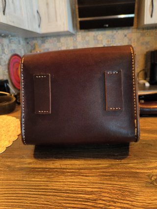 Bolso y Cartuchera de Cuero Artesanal  Piel Vacuno