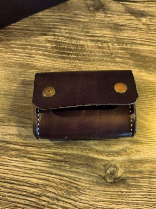 Bolso y Cartuchera de Cuero Artesanal  Piel Vacuno