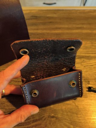 Bolso y Cartuchera de Cuero Artesanal  Piel Vacuno