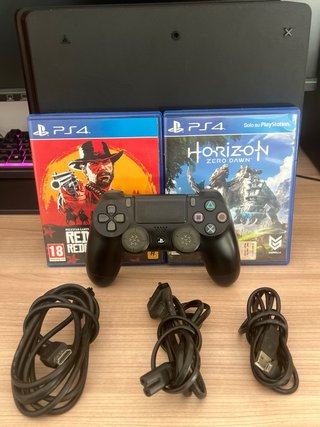 PS4 Slim 500GB + Mando + 2 Juegos