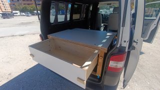 Mueble Cama Camper con Colchón Viscoelástico