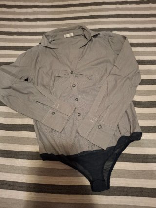 Body camicia a righe taglia XL