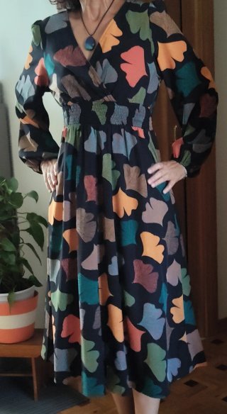 Vestido estampado otoño