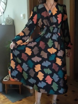 Vestido estampado otoño