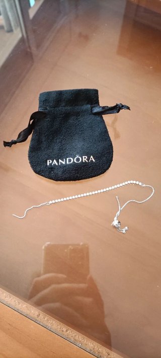 Pulsera Tenis Pandora Plata y Circonitas (rota)