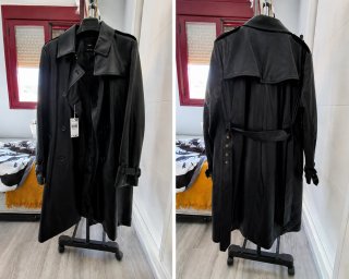 Gabardina efecto piel Mango Talla L. NUEVO