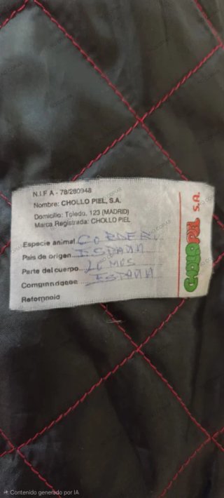 Chaquetón Piel Cordero Negro