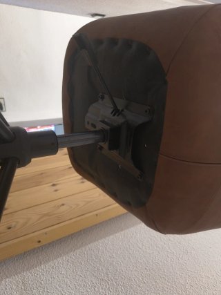 Silla de escritorio de polipiel marrón