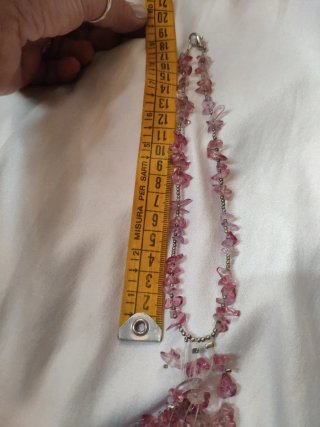Girocollo con ciondolo rosa