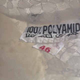 Camicetta vintage pizzo bianca manica lunga