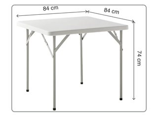 Mesa plegable cuadrada 84x84cm