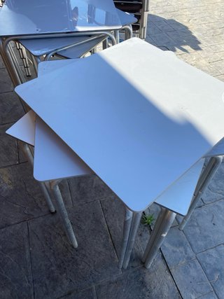 Mesa y Sillas Aluminio Bar