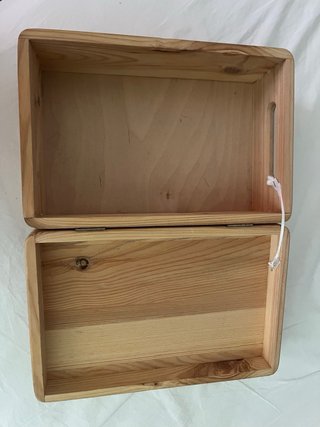Caja de madera de pino para guardar cosas