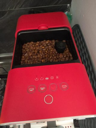 Cafetera SMEG Roja y Plateada
