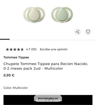 Caja regalo Tommee Tippee biberón y chupete