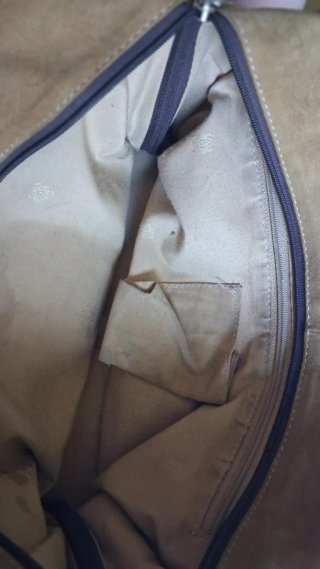 Bolso Loewe Piel Ante Marrón y Beige