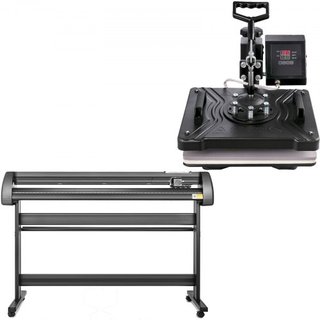 5 en 1 Prensa Térmica Digital de 15"x12" y Cortadora de Vinilo de 53" con Software Signmaster