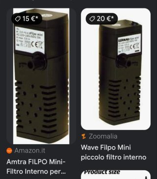 Set acquario con filtro