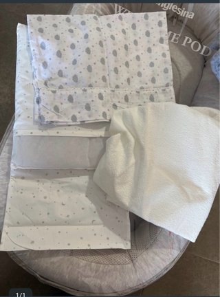 Protector colchón, almohada y 2 fundas mini cuna