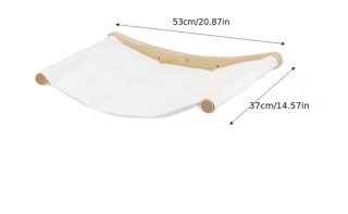Cama Hamaca Pared Gato Madera Blanca