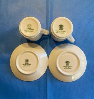 2 TAZAS DE CAFE DE CERÁMICA DE  WAGON LITS